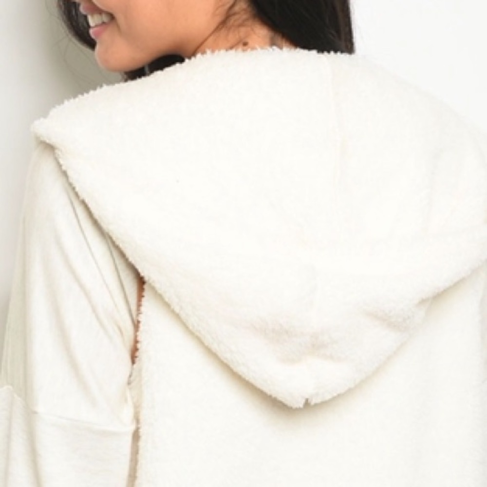 ❄️LAST3️⃣//OFF WHITE FLEECE VEST HOODIE - Picture 5 of 8